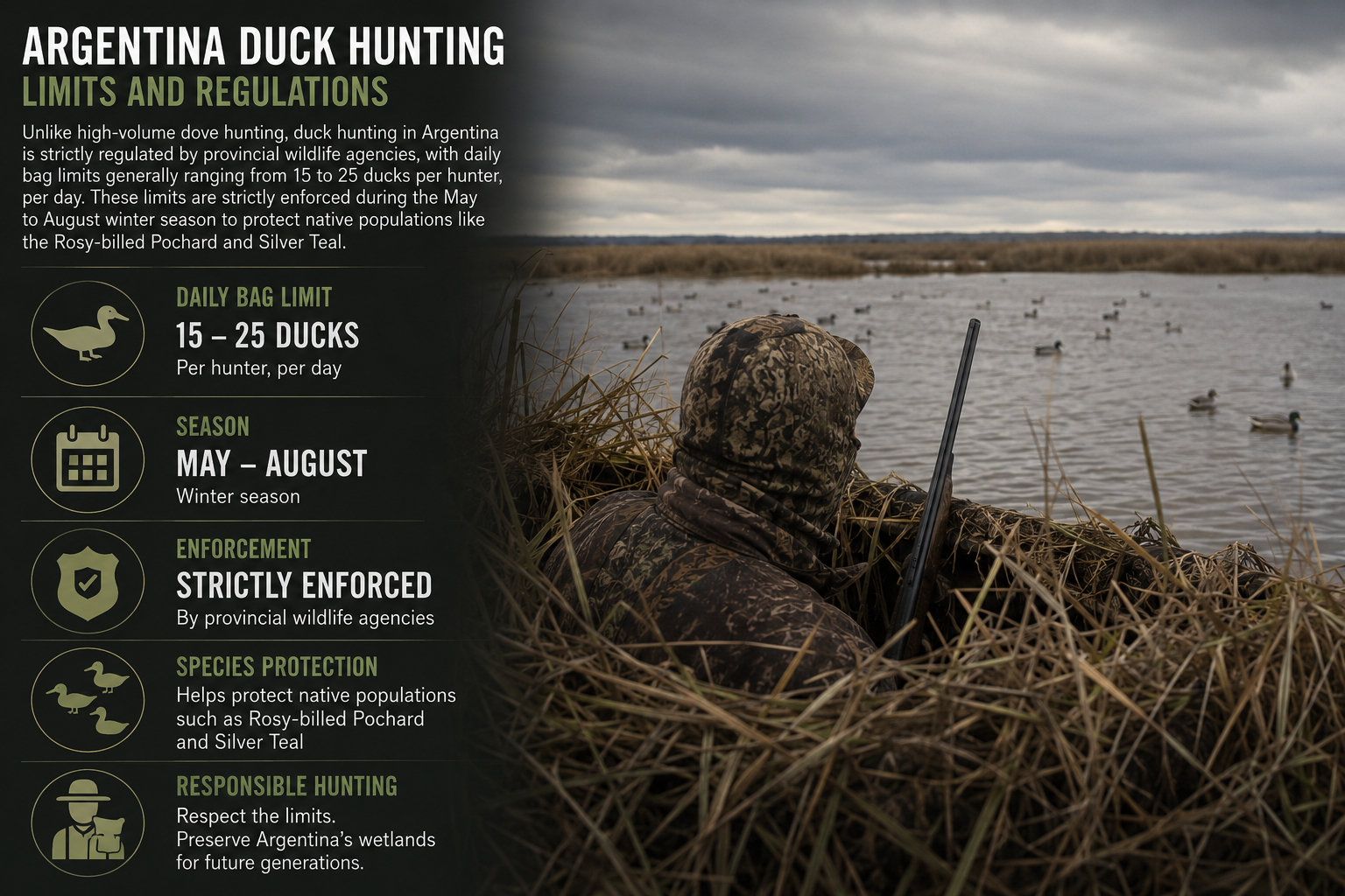 Argentina Duck Hunting Limits and Regulations