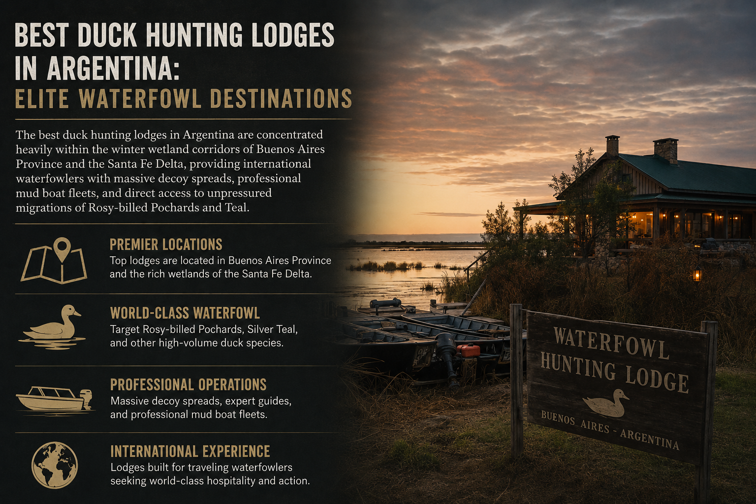Best Duck Hunting Lodges in Argentina: Elite Waterfowl Destinations