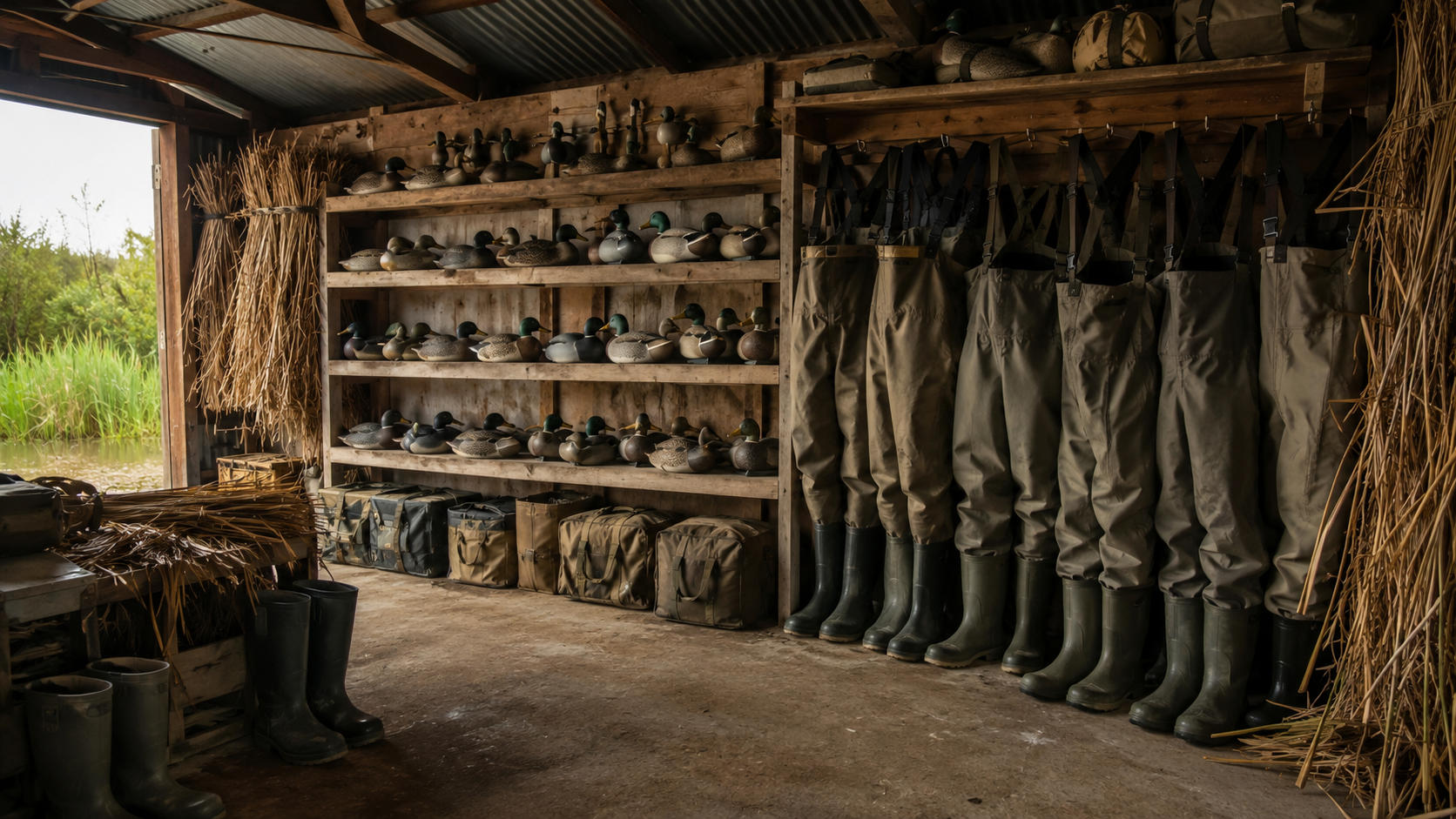 Duck Hunting Decoys, Blinds, and Waders in Argentina
