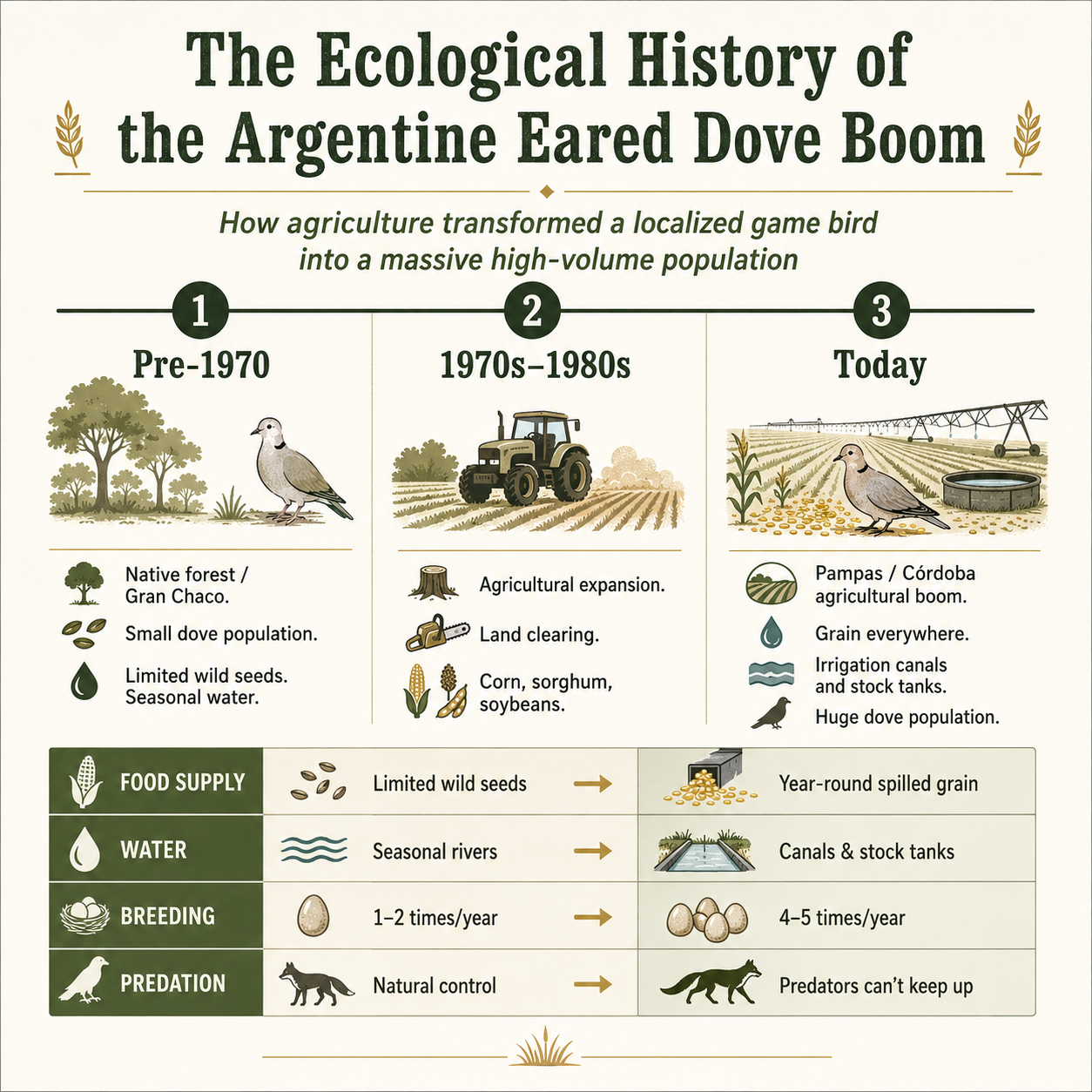 The Ecological History of the Argentine Eared Dove Boom