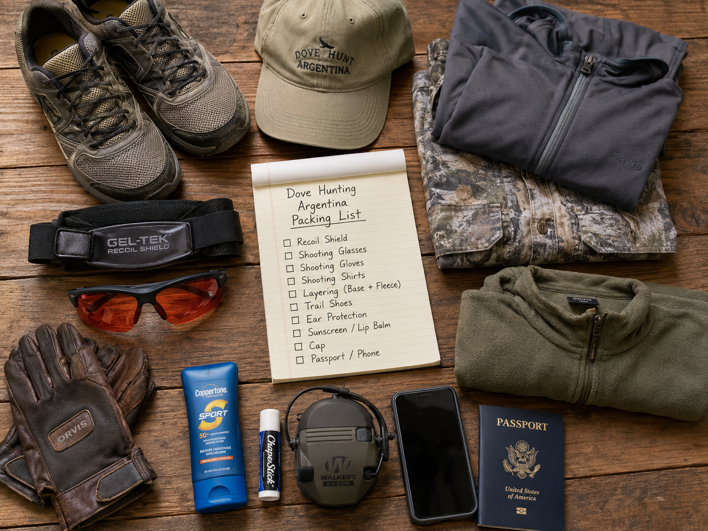 Dove Hunting Argentina Packing List